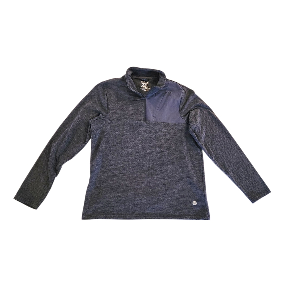 L.L. Bean Blue 1/4 Zip Slightly Fitted  Lightweight Jacket Men's Medium Regular